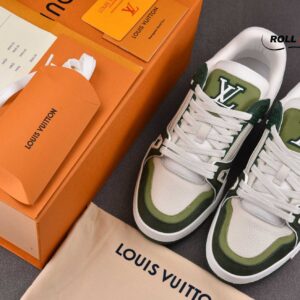 Louis Vuitton LV Trainer Kaki Trơn 2023