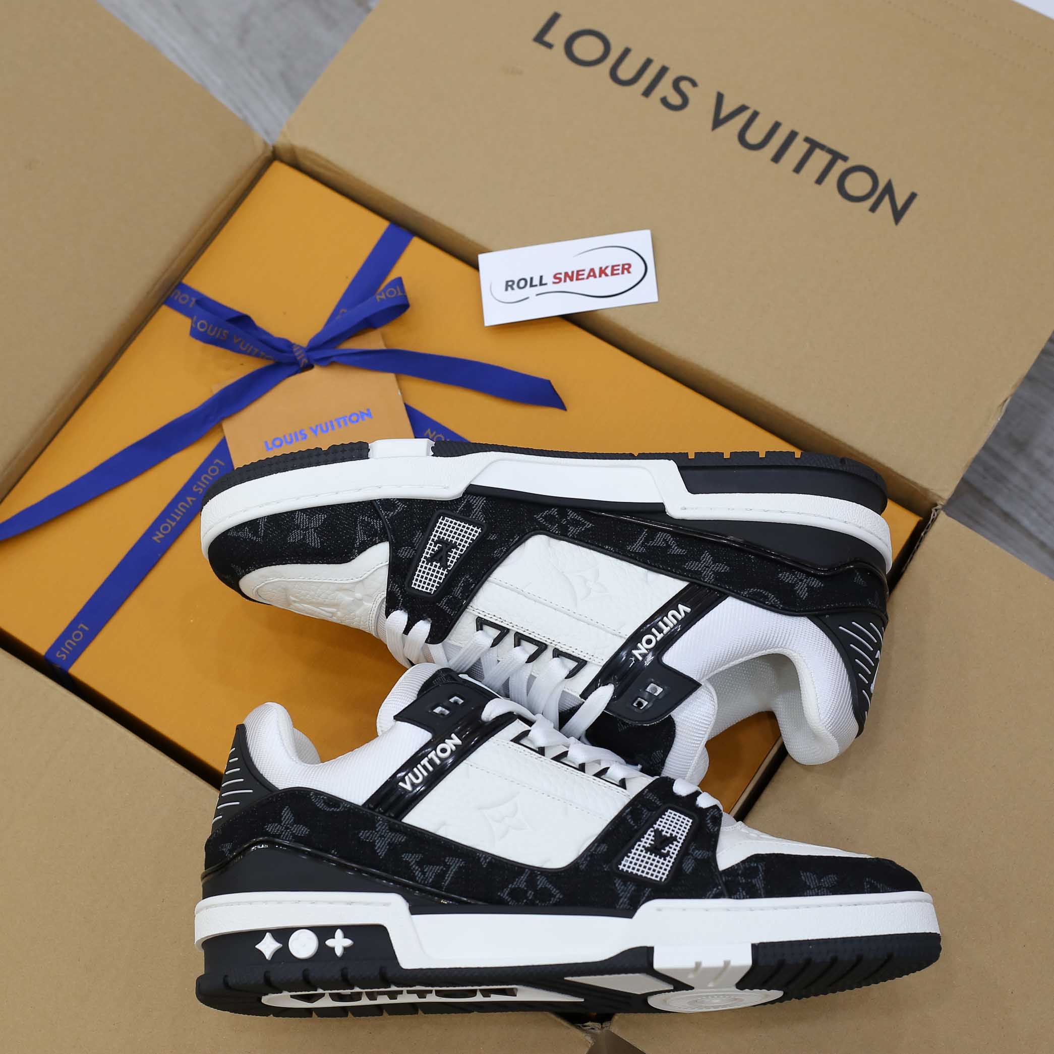 Louis Vuitton LV Trainer Monogram Denim Black 