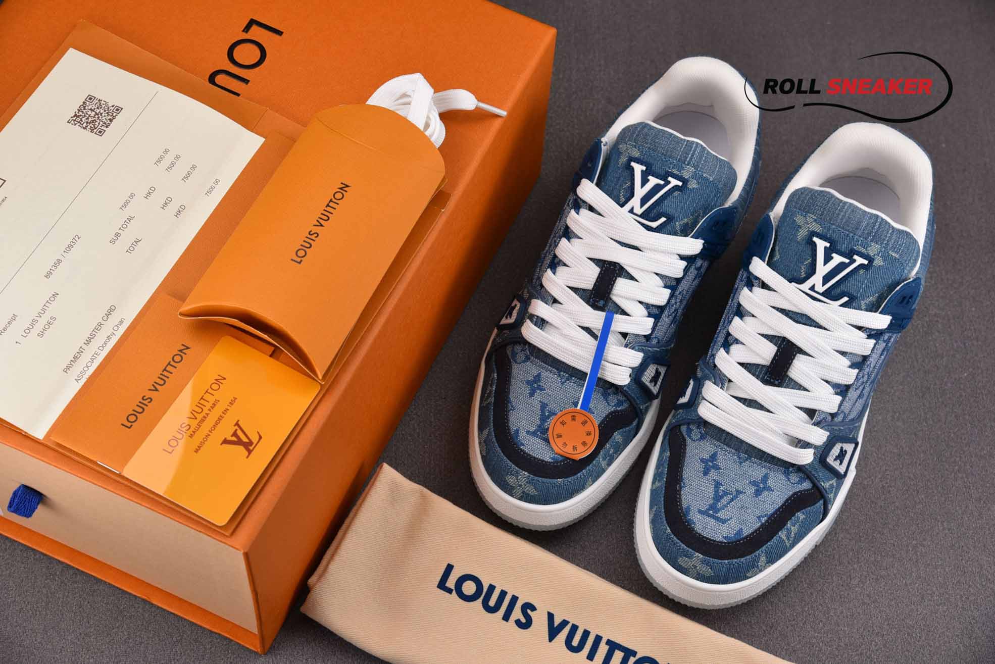 Louis Vuitton LV Trainer Monogram Denim Blue 