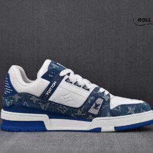 Louis Vuitton LV Trainer Monogram Denim White Blue