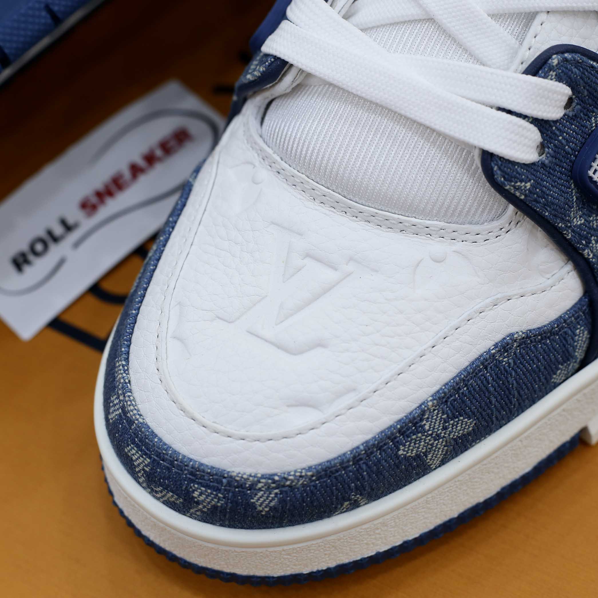 Louis Vuitton LV Trainer Monogram Denim White Blue 