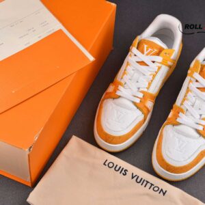 Louis Vuitton Lv Trainer Yellow Monogram Denim