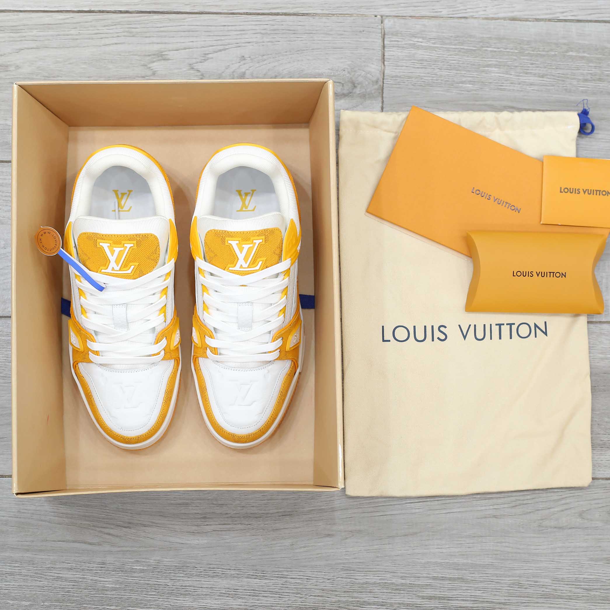 Louis Vuitton Lv Trainer Yellow Monogram Denim 