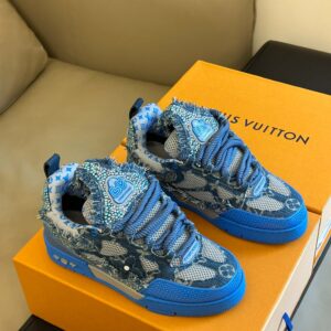 Louis Vuitton Skate Trainer Blue Swarovski Monogram