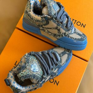 Louis Vuitton Skate Trainer Blue Swarovski Monogram