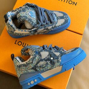 Louis Vuitton Skate Trainer Blue Swarovski Monogram