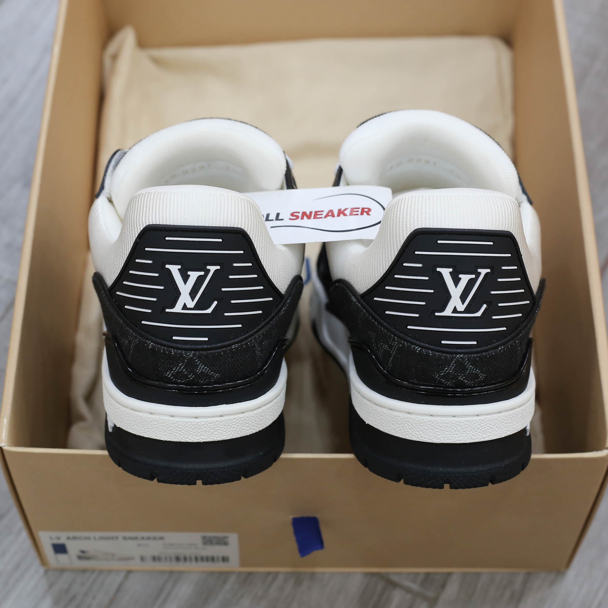 Giày Louis Vuitton LV Trainer Monogram Denim Black đen