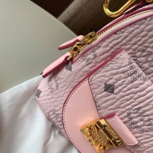 MCM Powder Pink Patricia Visetos Convertible Mini Backpack