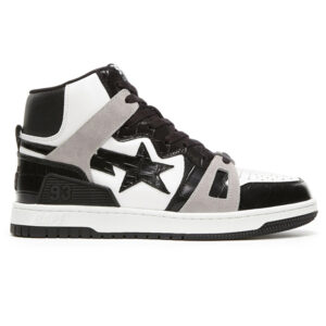 A Bathing Ape Bape Sta 93 Hi Black Light Grey