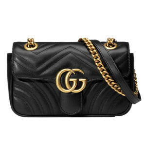 Túi Gucci GG Marmont Mini Bag Matelassé Black Leather