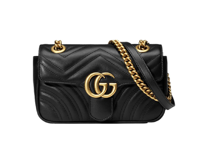 Túi Gucci GG Marmont Mini Bag Matelassé Black Leather