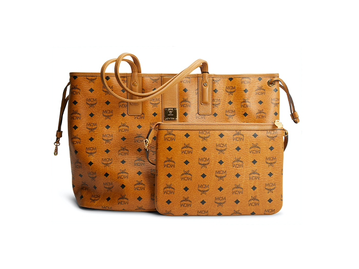 Túi MCM Reversible Liz Shopper in Visetos Cognac