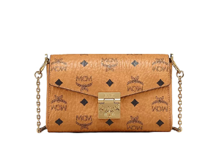 Túi MCM Small Millie Crossbody in Visetos Cognac