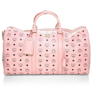 Túi MCM Traveler Weekender Bag in Visetos Pink