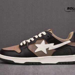 A Bathing Ape Bape SK8 Sta Brown Ivory