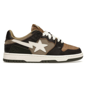 A Bathing Ape Bape SK8 Sta Brown Ivory