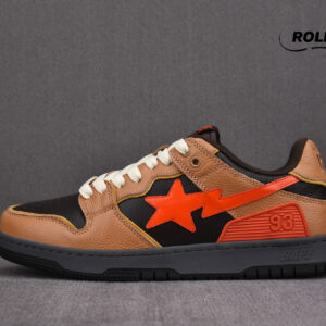 A Bathing Ape Bape SK8 Sta Brown Orange