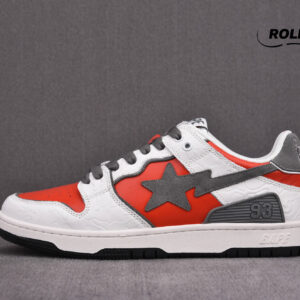 A Bathing Ape Bape SK8 Sta White Red