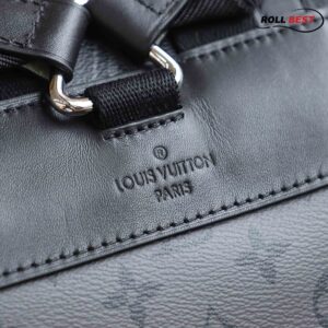 Ba Lô LV Christopher MM Monogram Eclipse Canvas Đen Nhạt