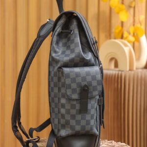 Ba Lô LV Christopher MM Monogram Eclipse Canvas Đen Đậm