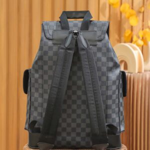 Ba Lô LV Christopher MM Monogram Eclipse Canvas Đen Đậm