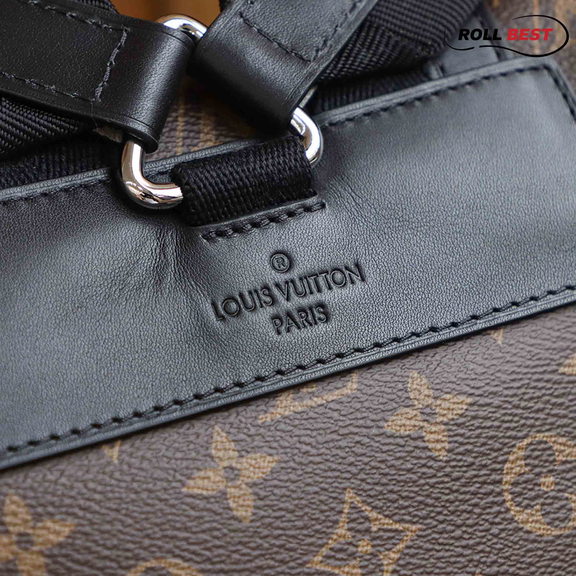 Ba Lô LV Christopher MM Monogram Eclipse Canvas Nâu 