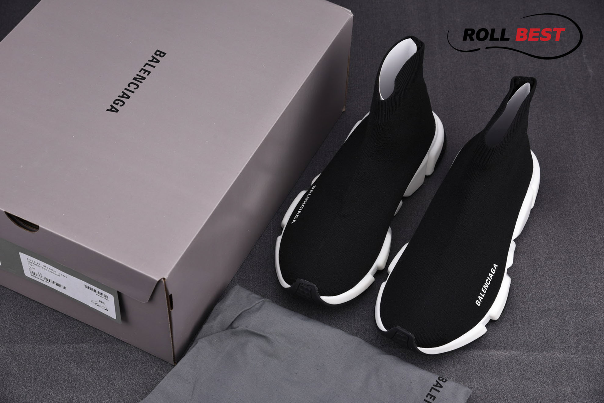 Balenciaga Speed Recycled Knit Trainers 'Black White'