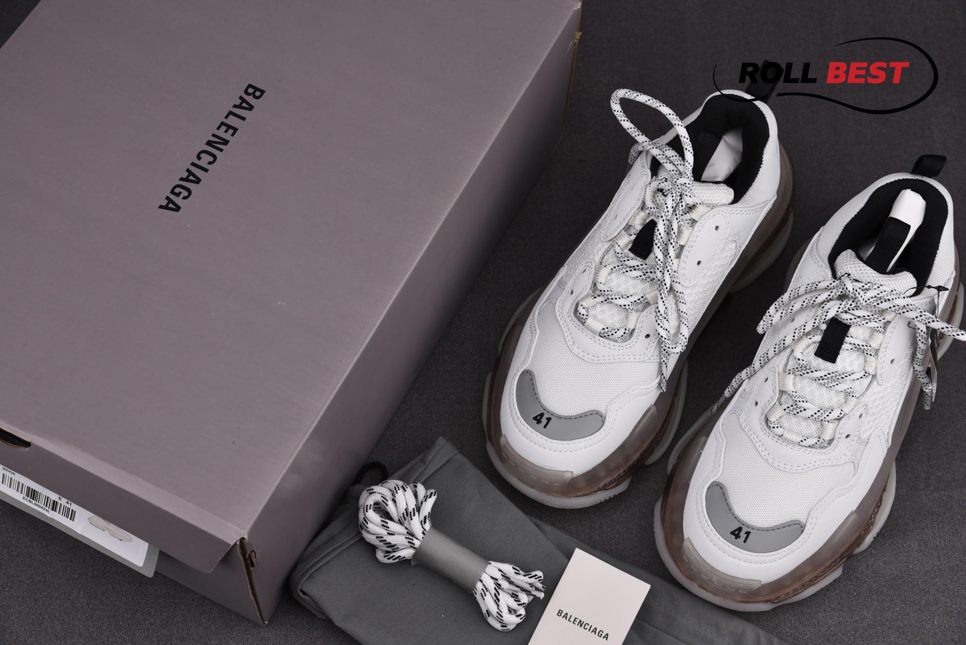 Balenciaga Triple S Clear Sole Sneakers White