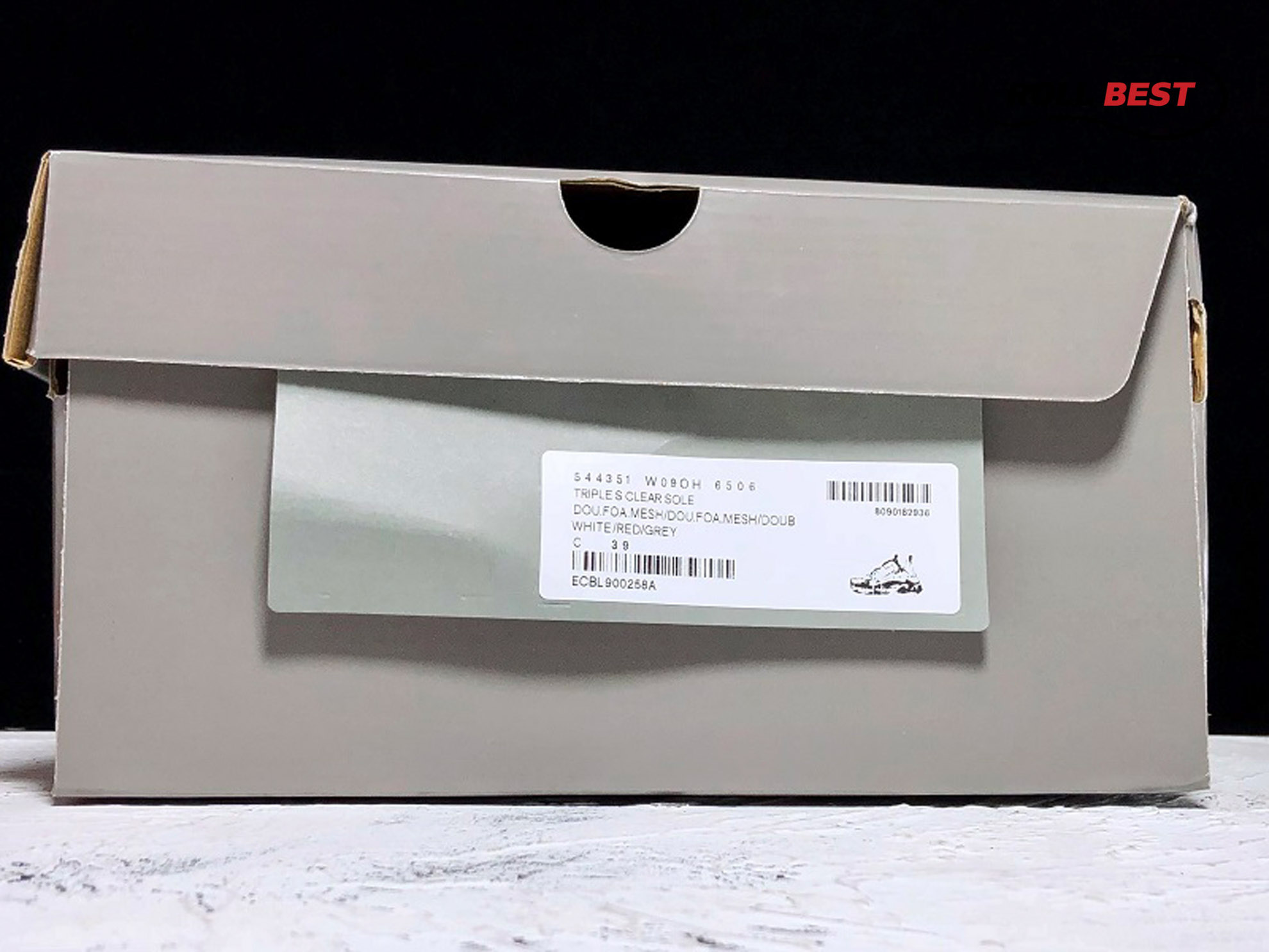 Balenciaga Triple S Clear Sole White Red