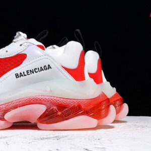 Balenciaga Triple S Clear Sole White Red