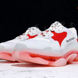 Balenciaga Triple S Clear Sole White Red