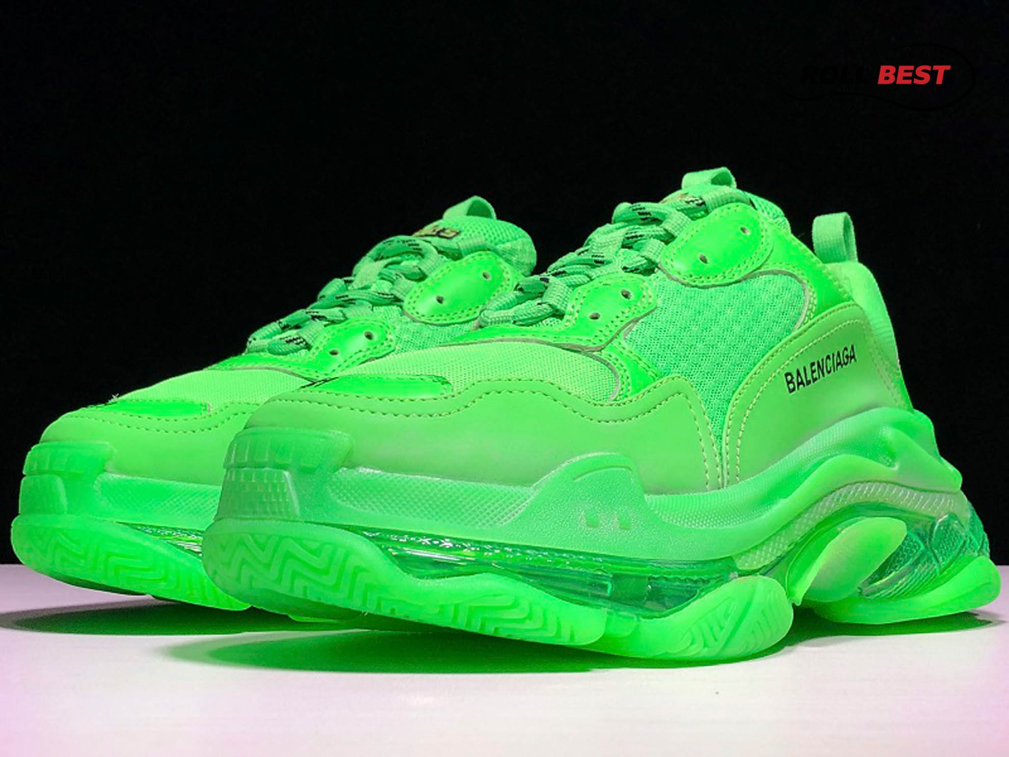 Balenciaga Triple S Neon Green Clear Sole