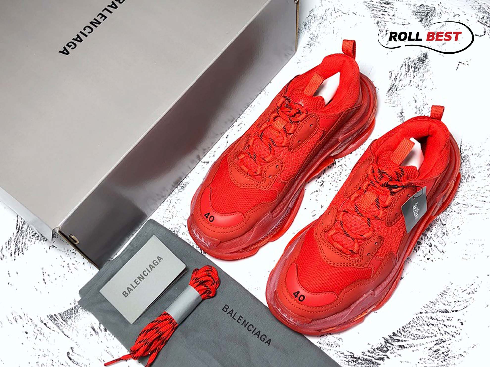 Balenciaga Triple S Red Clear Sole