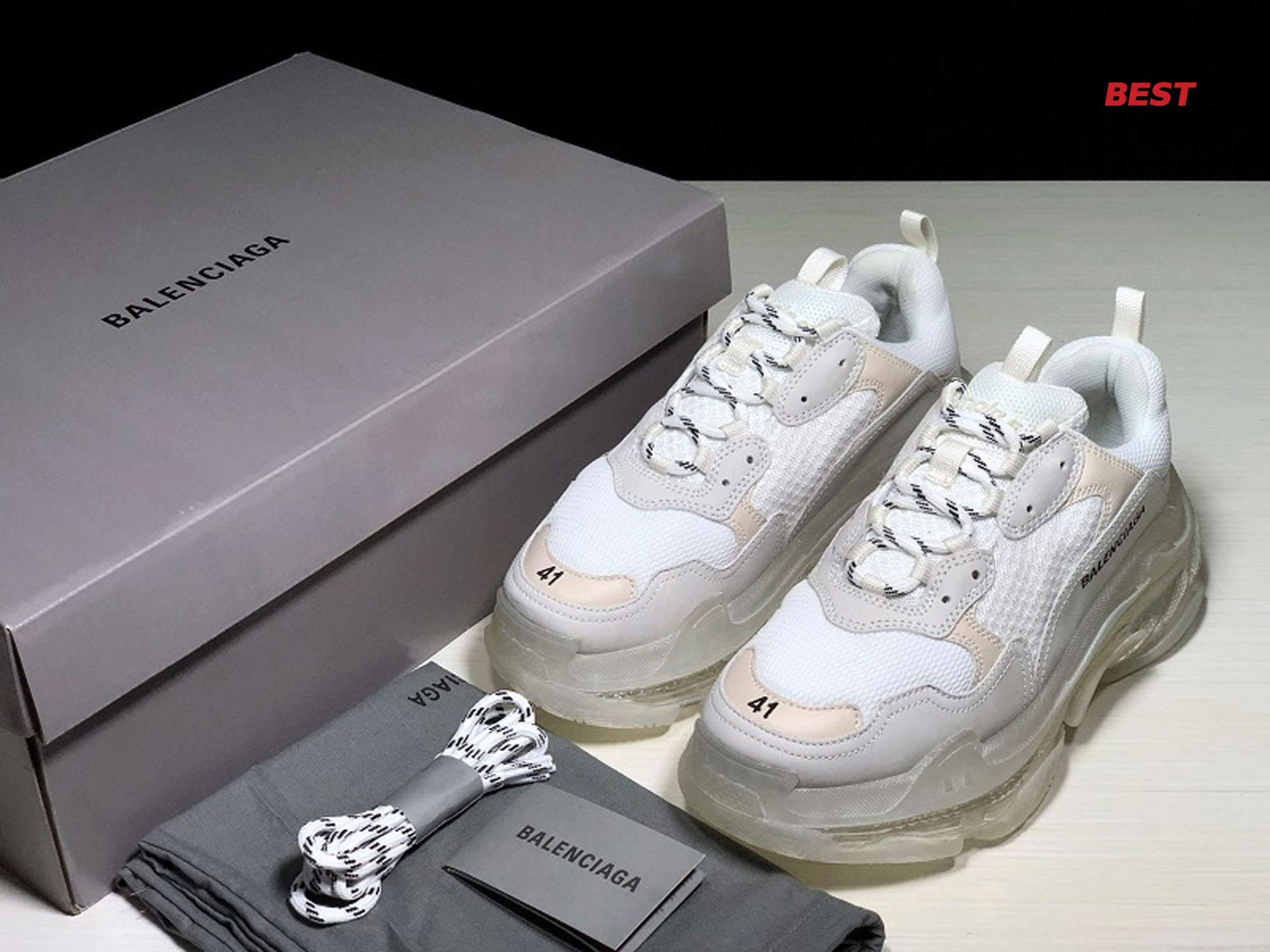 Balenciaga Wmns Triple S ‘White Clear Sole’