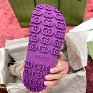 Dép Gucci Slide Sandal With Interlocking G Hồng Tím