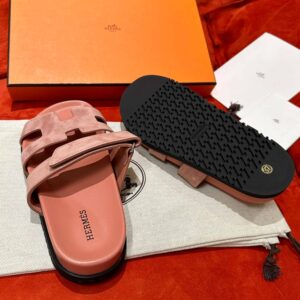 Dép Hermes Chypre Sandal Light Pink Suede