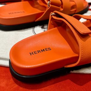 Dép Hermes Chypre Sandal Rose Sorbet Epsom Leather