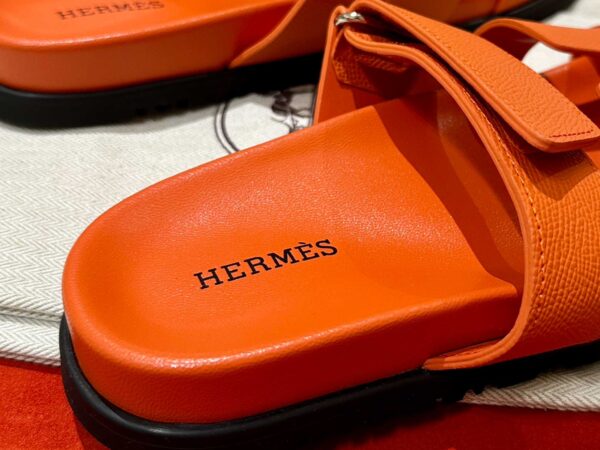 Dép Hermes Chypre Sandal Rose Sorbet Epsom Leather