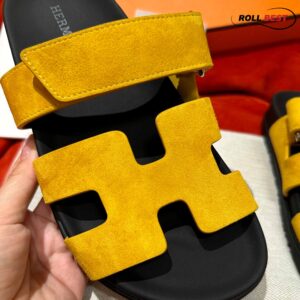 Dép Hermes Chypre Sandal Yellow Suede