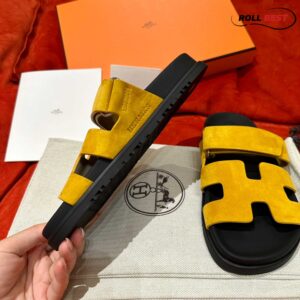 Dép Hermes Chypre Sandal Yellow Suede