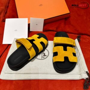 Dép Hermes Chypre Sandal Yellow Suede