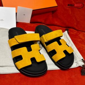 Dép Hermes Chypre Sandal Yellow Suede