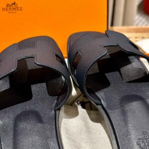 Dép Nữ Hermes Oran Sandal Đen Full Trơn