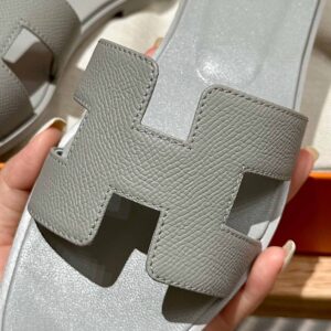 Dép Nữ Hermes Oran Sandal Xám Nhám