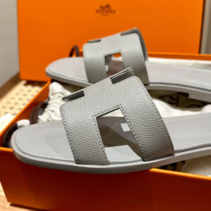 Dép Nữ Hermes Oran Sandal Xám Nhám