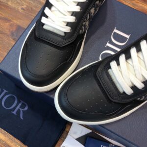 Giày Dior B27 High Black họa tiết vải Dior Oblique Jacquard