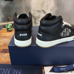 Giày Dior B27 High Black họa tiết vải Dior Oblique Jacquard