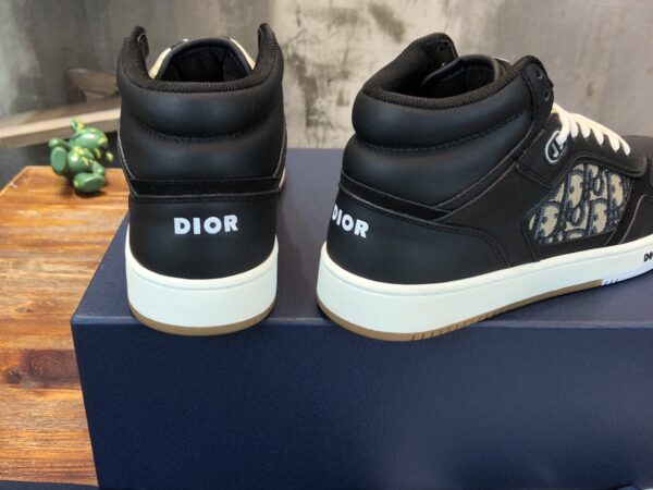 Giày Dior B27 High Black họa tiết vải Dior Oblique Jacquard