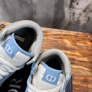 Giày Dior B27 High Light Blue and White Gray họa tiết vải Dior Oblique Jacquard