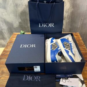 Giày Dior B27 Low Blue Grey White Beige Dior Oblique Jacquard